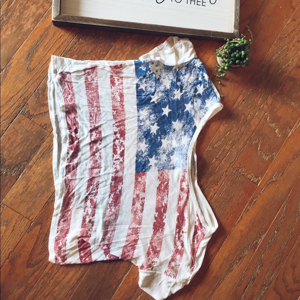 American flag crop top